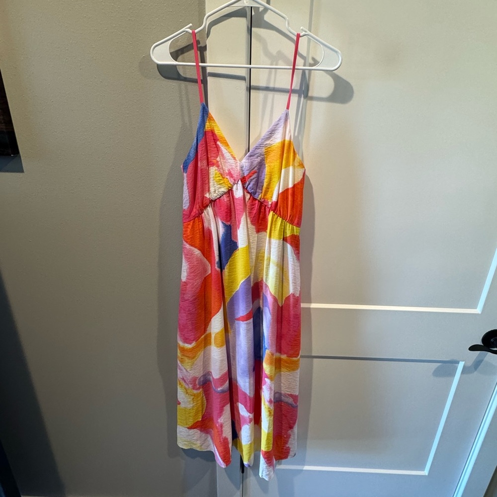 Colorful Strappy Midi Dress